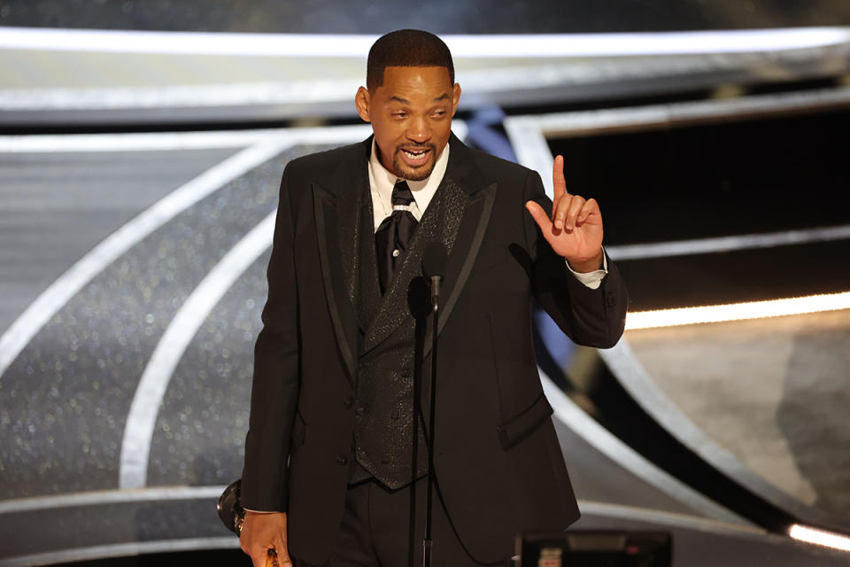 Will Smith acepta el premio a mejor actor por El método Williams durante la 94 ceremonia de los Premios de la Academia en el Dolby Theatre el 27 de marzo de 2022. (Myung Chun / Los Angeles Times via Getty Images)