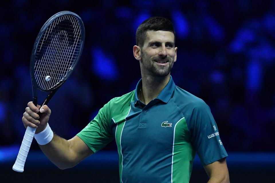 Novak Djokovic at the ATP Finals.