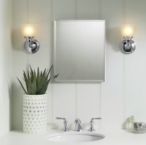 Kohler Recessed Frameless Medicine Cabinet with Shelves, bathroom mirrors