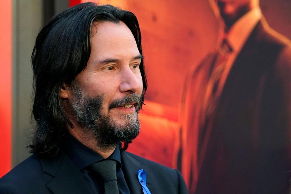 Keanu Reeves at the LA premiere of John Wick 4 (Chris Pizzello / AP)