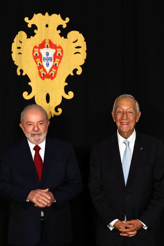 Portugal's President de Sousa meets with Brazil's President-elect Lula da Silva and Mozambique's President Nyusi in Lisbon