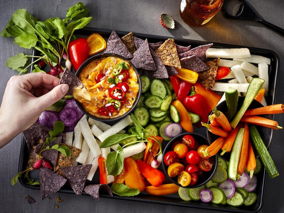 Nacho Snack Dinner with Sweet Potato Queso