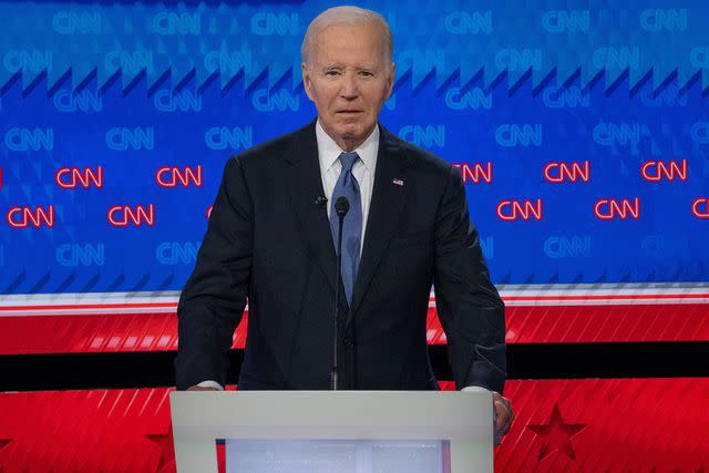 <p>EyePress News/Shutterstock</p> U.S. President Joe Biden attends a presidential debate with Republican candidate, former U.S. President Donald Trump, in Atlanta June 28, 2024.