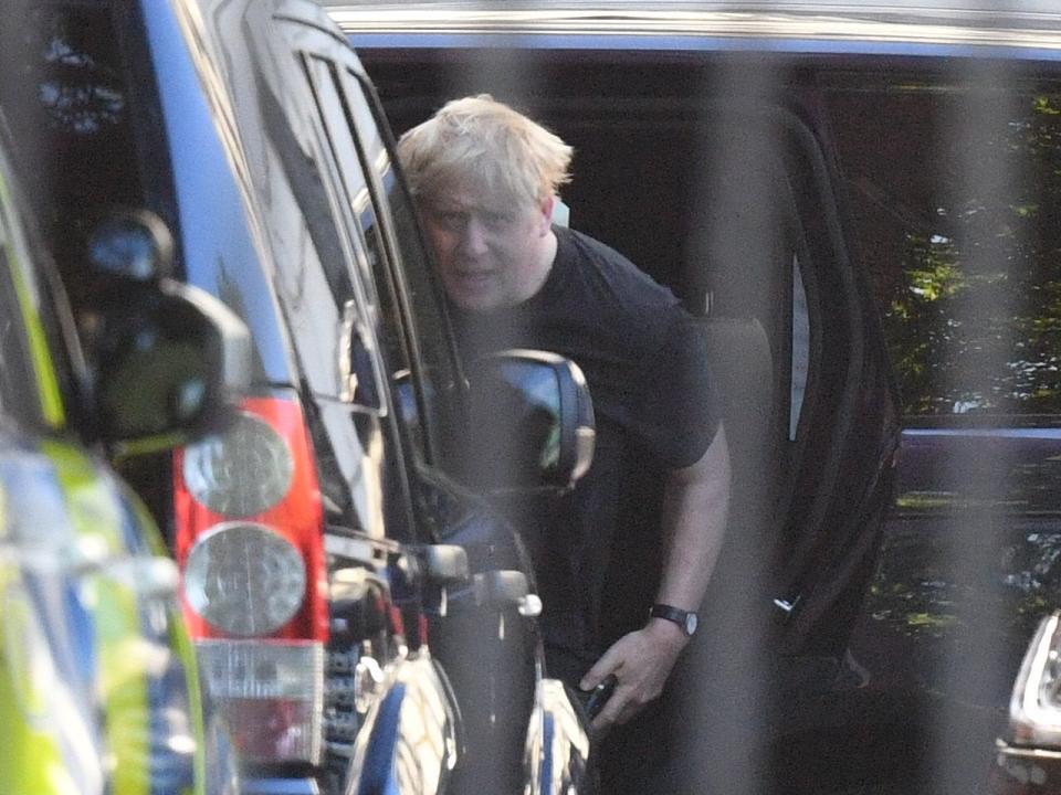 Boris Johnson arrives back at Downing Street on Monday (Jeremy Selwyn)