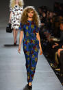 <p><b>Marc by Marc Jacobs autumn/winter 2013 show<br><br></b>Cara Delevingne hit the runway for Marc by Marc Jacobs in a vibrant-printed jumpsuit.<b><br></b></p>