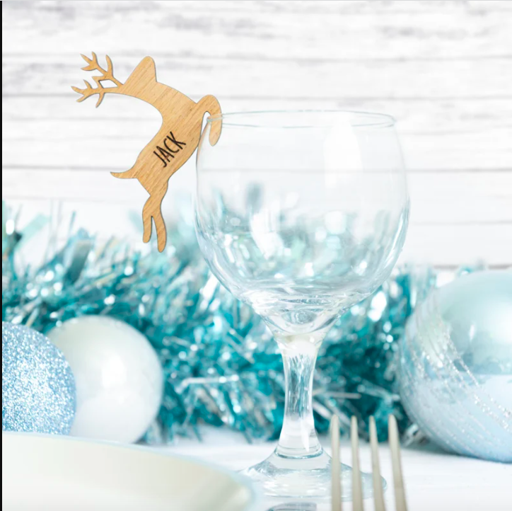 Reindeer Wine Glass Charms