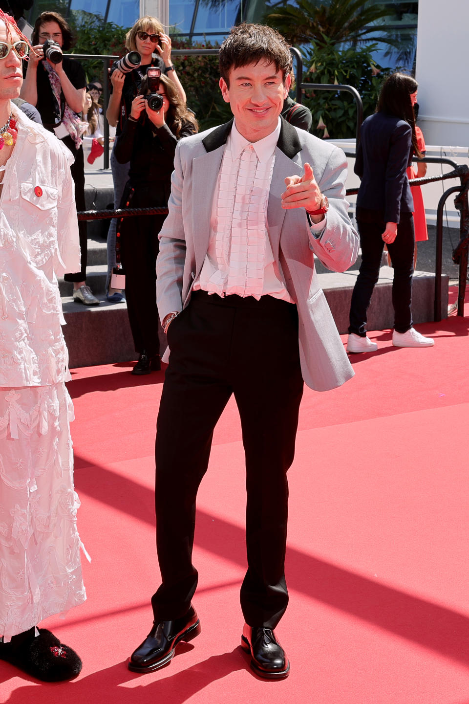 CANNES, FRANCE - MAY 16: Barry Keoghan attends the "Bird" Red Carpet at the 77th annual Cannes Film Festival at Palais des Festivals on May 16, 2024 in Cannes, France. (Photo by Neilson Barnard/Getty Images)