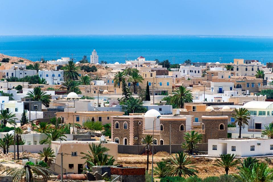 Djerba sits just off the southern coast of Tunisia, linked to the mainland by a Roman dam (Getty Images)