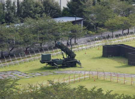 A unit of Patriot Advanced Capability-3 (PAC-3) missile is seen at the Defense Ministry in Tokyo, Japan, September 15, 2017. REUTERS/Toru Hanai