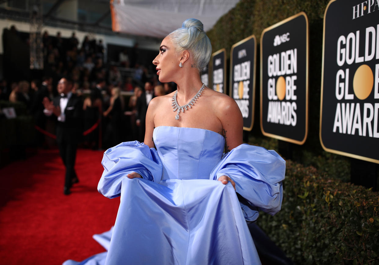 Lady Gaga at the 2019 Golden Globes. <i>(Getty Images)</i>