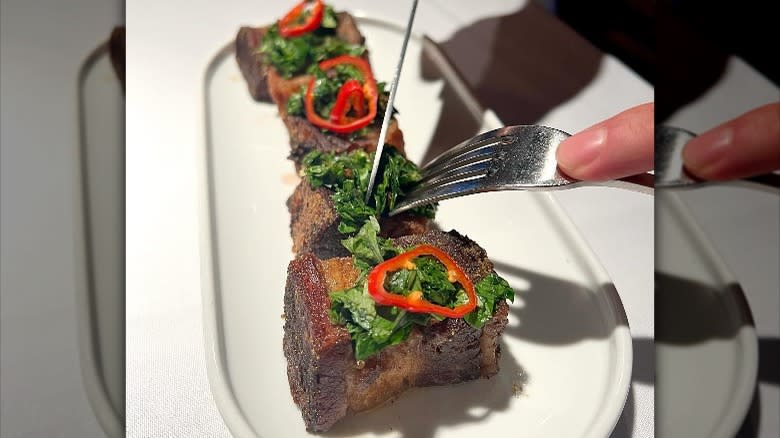 beef belly with chimichurri