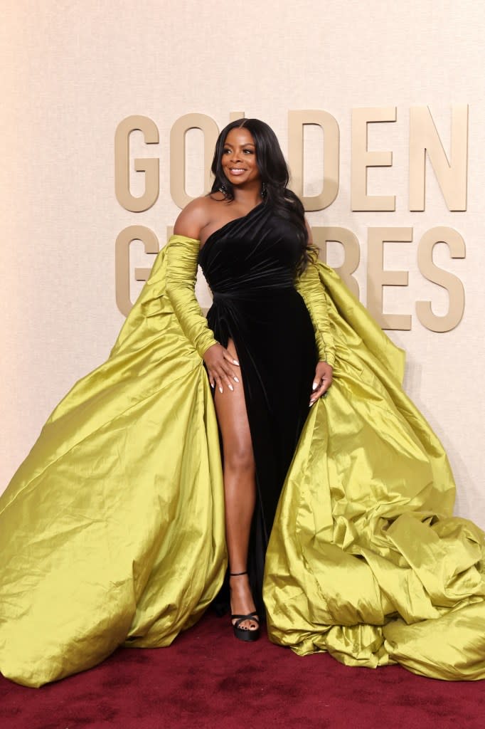 Janelle James attends the 81st Annual Golden Globe Awards at The Beverly Hilton on January 07, 2024 in Beverly Hills, California.