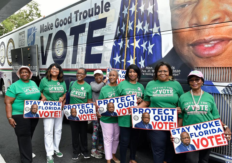 The "Stay Woke" Votercade held a June 21, 2023, event at Bethlehem Baptist Church in Sarasota's Newtown neighborhood as part of a 15-city tour organized by the Florida NAACP. The Votercade was the idea of the Transformative Justice Coalition, a Washington, D.C.-based organization advocating for equal voting rights and other causes. Numerous local groups took part in the event, including the Manasota chapter of the Florida NAACP, the League of Women Voters and the Rainbow Plus Coalition.