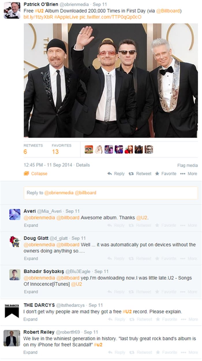 Free U2 album download Twitter Comments