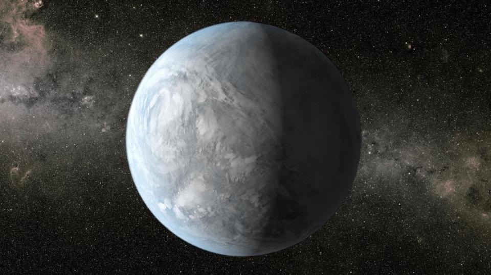 An artist’s conception of a “super Earth” exoplanet (Nasa)