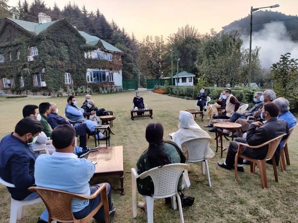 The meeting, which was conducted at the Fairveiw Guest House, was attended by top PDP leaders including former ministers and legislators. Photo/ANI