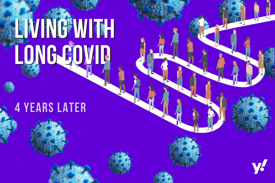 It's been four years since COVID-19 was declared a global pandemic. Since then, people living with long COVID have described their illness as 'losing your life without dying.' Here's what to know about living with long COVID. (Graphics via Getty & Canva) 