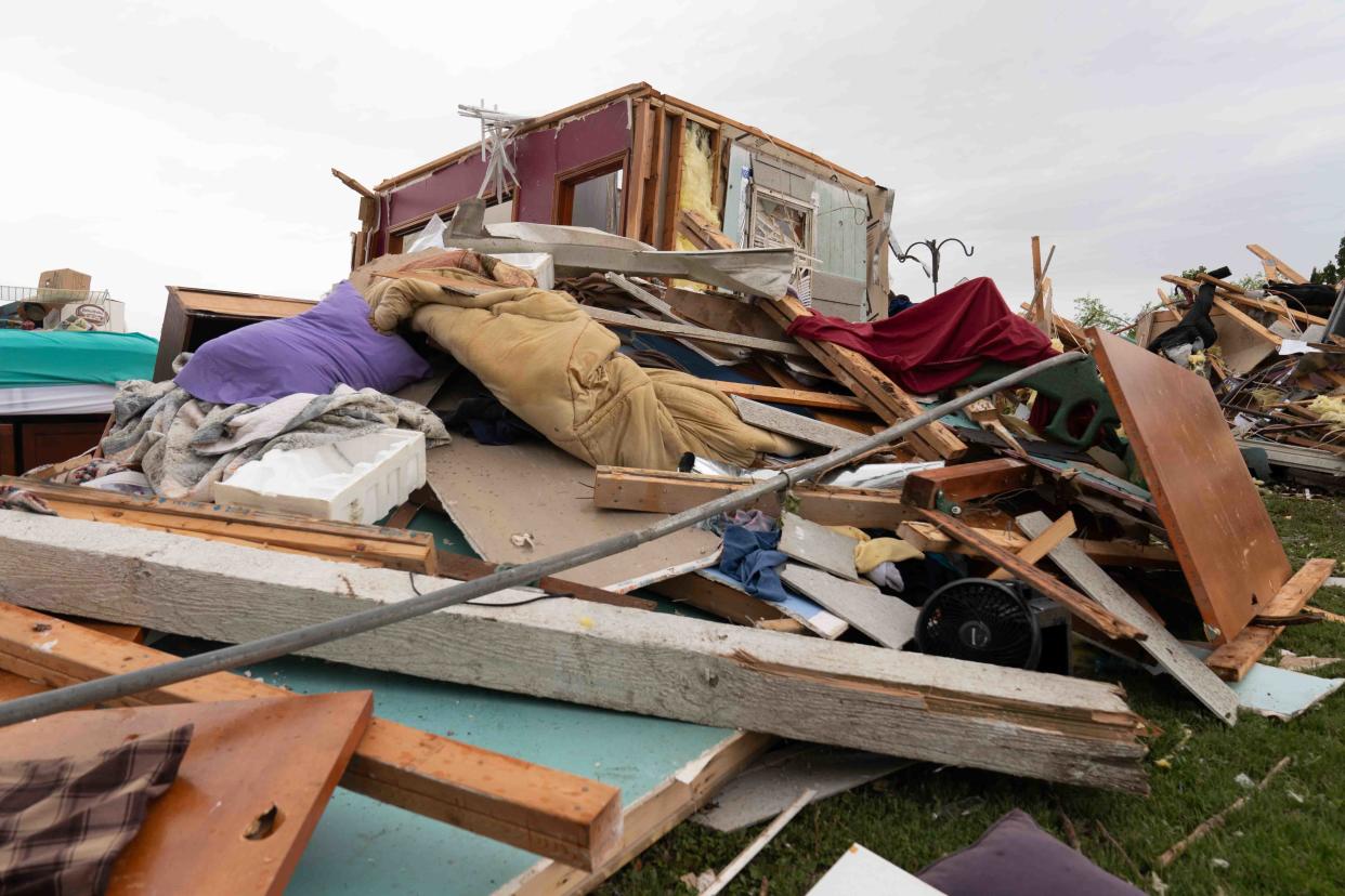 The Westmoreland home belonging to Barry and Beverly Toburen took a direct hit Tuesday when a tornado touched down.