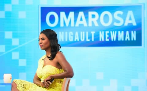 Omarosa Manigault Newman on the set of the "Today Show' on Monday - Credit: Raymond Hall/GC Images