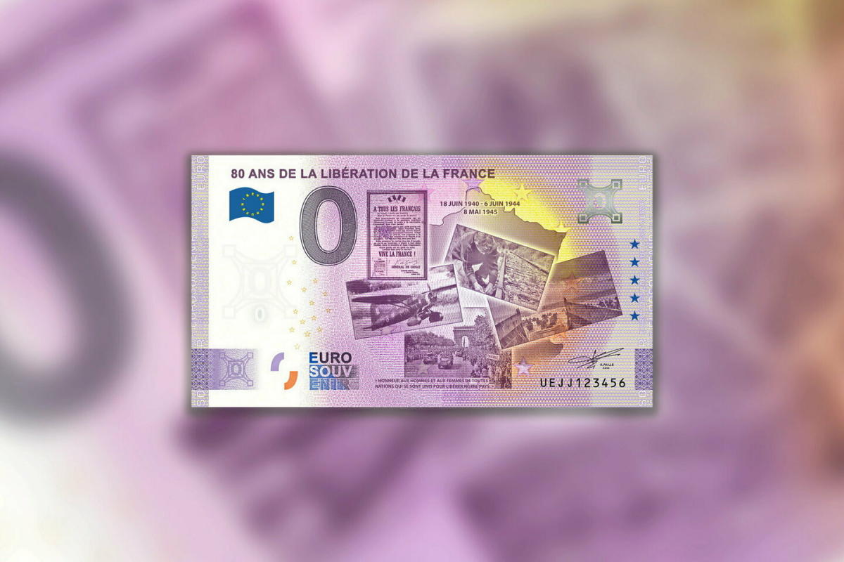 Seconde Guerre mondiale : un billet de 0 euro mis en vente pour célébrer la  Libération