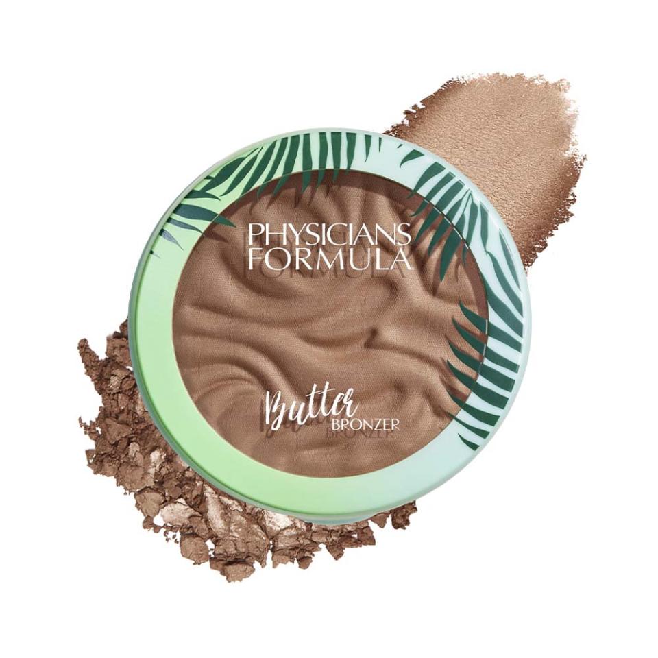 green bronzer compact and swatch