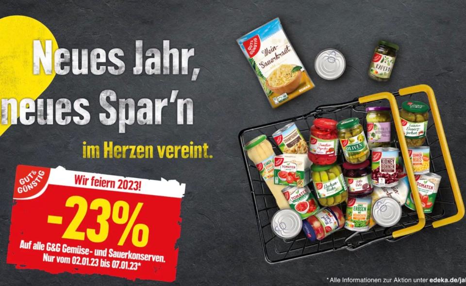 Viele Supermärkte und Discounter beginnen das Jahr unter dem Motto Sparen – und rabattieren sogar ohnehin günstige Eigenmarken. - Copyright: Edeka