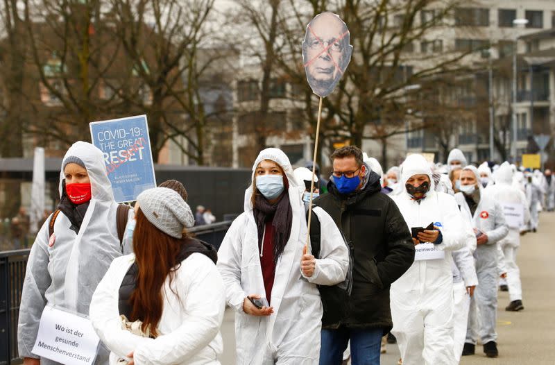 Protest amid COVID-19 pandemic in Zug