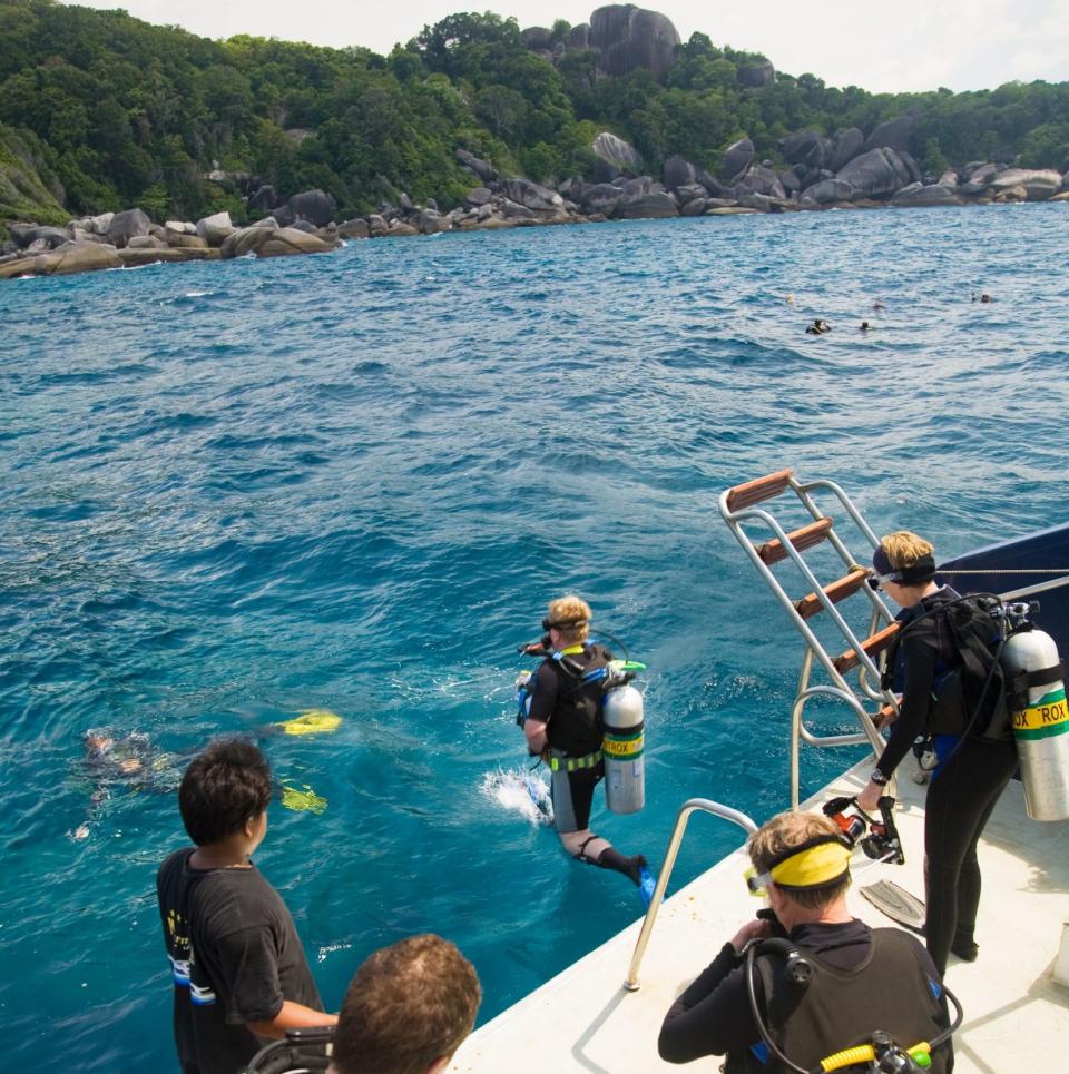 Scuba diving similan islands andaman islands holidays india - Alamy