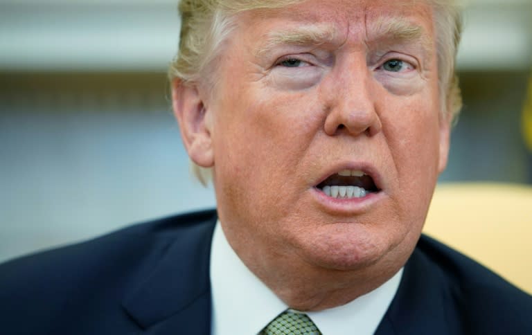 US President Donald Trump said Thursday it "looks like" Russia was behind a nerve agent attack on a former spy in Britain