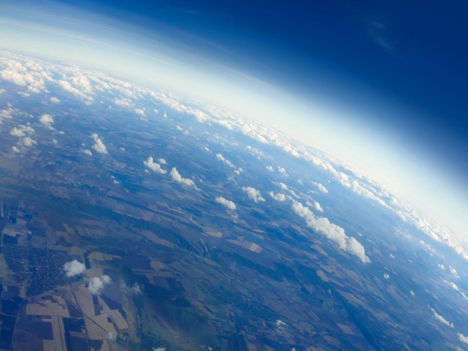 Clouds above earth