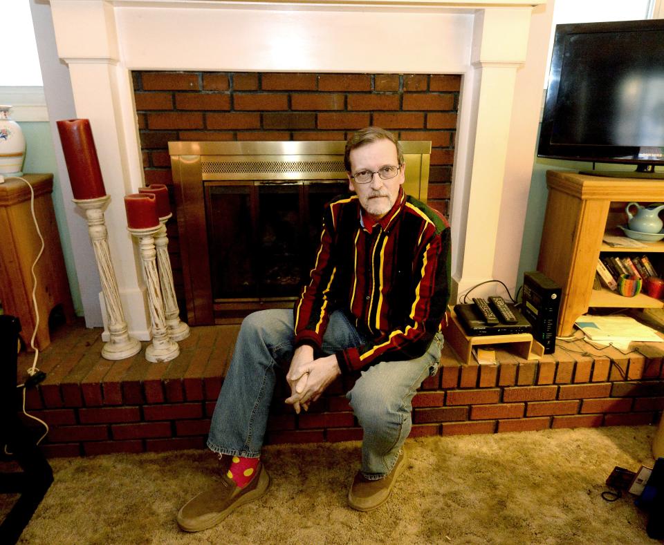 Brian Sylvester, director of the Coalition of Rainbow Alliances, at his home in Springfield.