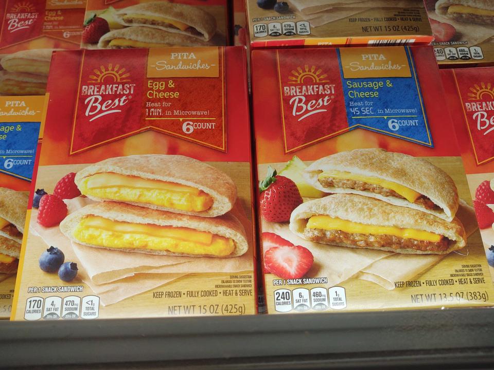 Breakfast Best pita sandwiches at Aldi