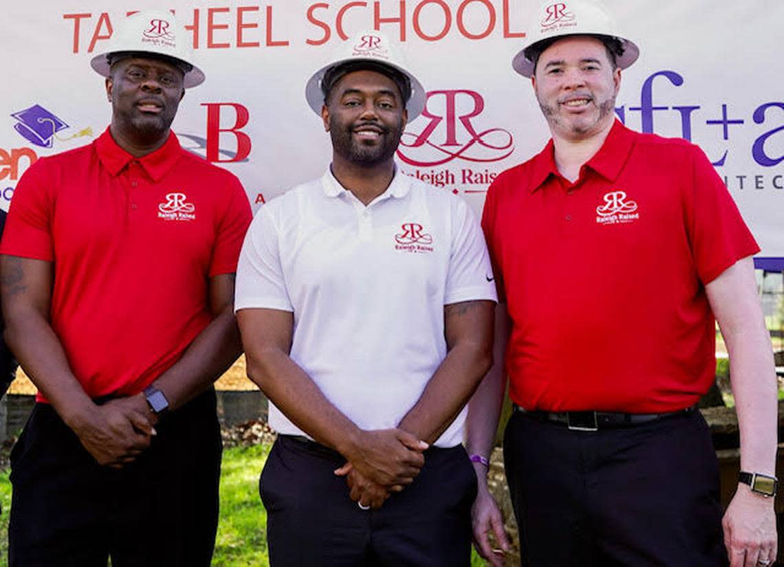 North Carolina Central head coach LeVelle Moton (left) founded Raleigh Raised Development with business partners with CJ Mann and Terrell Midgett.