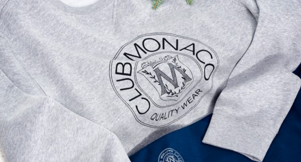 Mark your calendars - the Heritage Crest collection is coming back. Image courtesy of Club Monaco.