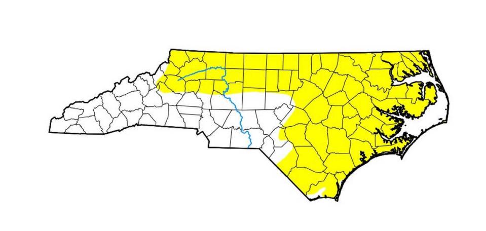 About 65% of North Carolina is abnormally dry, about a 61% increase over the last week. The National Weather Service is warning that much of the state could see rapid onset drought over the next two weeks.