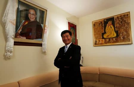 Lobsang Sangay, Prime Minister of the Tibetan government-in-exile, poses for a picture after an interview with Reuters in New Delhi, India, December 16, 2016. To match Interview INDIA-TIBET/ REUTERS/Adnan Abidi