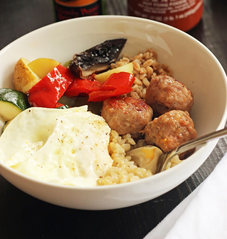 Egg and Sausage Breakfast Bowls from Good Cheap Eats