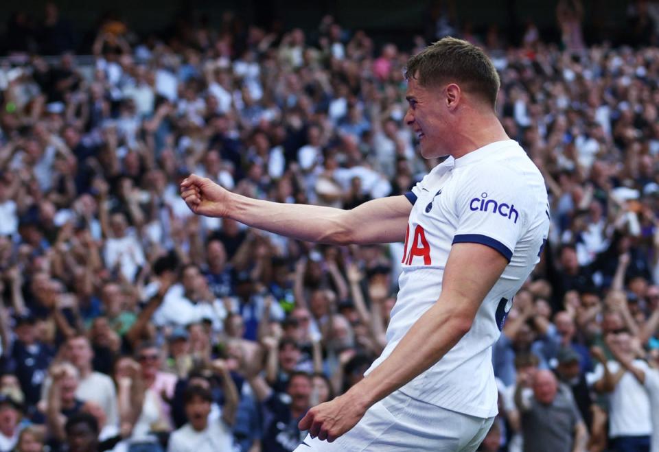 Van de Ven won Tottenham’s Player of the Year award before scoring a brilliant winner against Burnley (Action Images via Reuters)