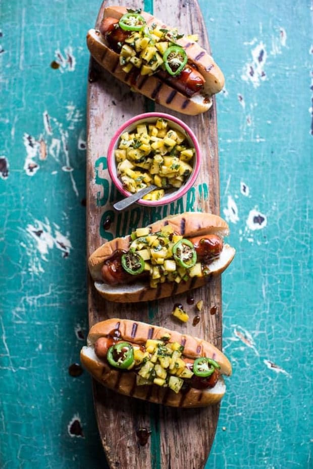 <p><a href="https://www.halfbakedharvest.com/hawaiian-bbq-dog-with-mango-chili-pineapple-and-lime-relish/" rel="nofollow noopener" target="_blank" data-ylk="slk:Half Baked Harvest;elm:context_link;itc:0;sec:content-canvas" class="link ">Half Baked Harvest</a></p>