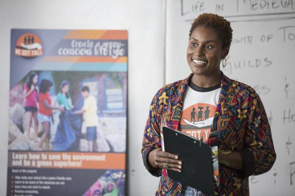 Issa Rae in a scene from, “Insecure,” premiering Oct. 9.