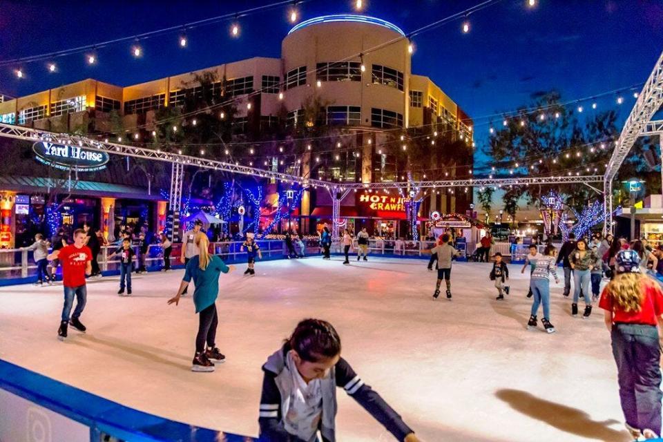 Fountain Park at Westgate Entertainment District in Glendale hosts Skate Westgate for the holidays.