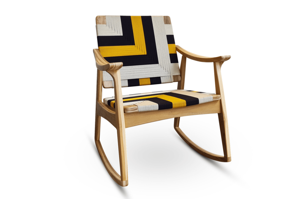 15) Izapa Rocking Chair, Queen Bee Pattern