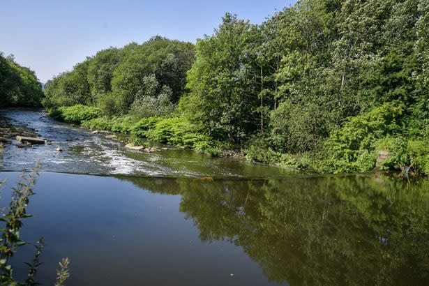 The River Irwell in Bury, Greater Manchester, where Shukri Abdi drowned on 27 June 2019