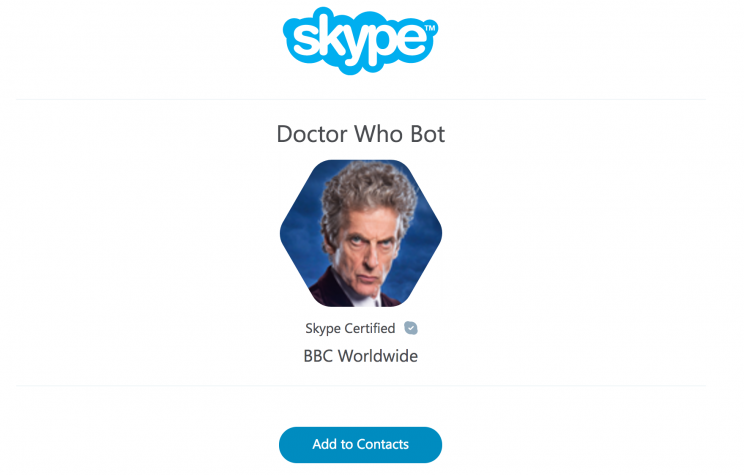 The Doctor Who Bot on Skype