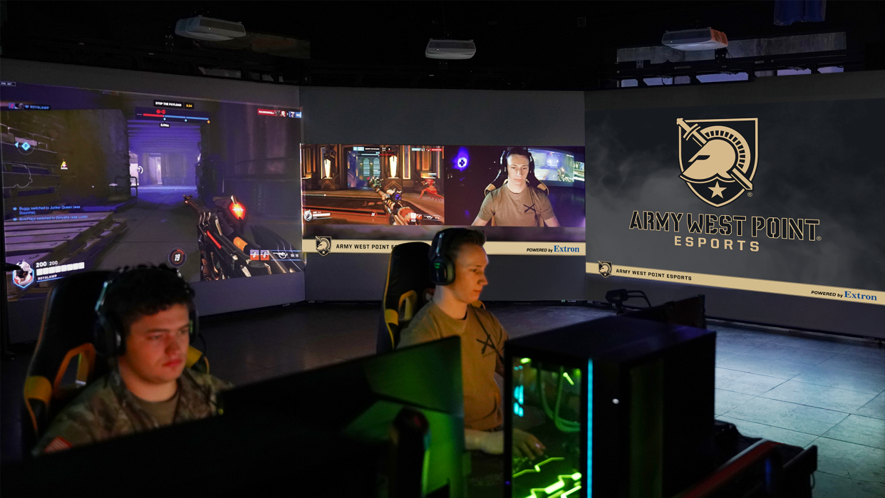  Extron gear powers the West Point Army Esports team. . 