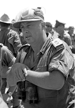 Israeli Major General in the reserves Ariel Sharon is seen during the 1967 Middle East War in this handout file picture released by Israel's Defence Ministry. REUTERS/Israel's Defence Ministry/Handout/Files