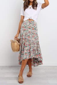 floral midi skirt