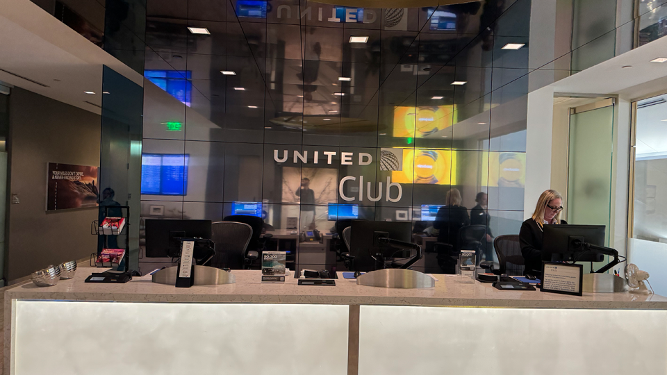 The entrance to the United Club in Seattle. - Kyle Olsen/CNN Underscored
