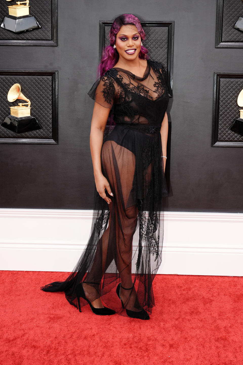 Laverne Cox at the 2022 Grammy Awards (Image via Getty Images)