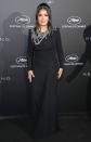 The actress accessorizes her all black gown with a whole lot of bling at the Kering Women In Motion Awards.